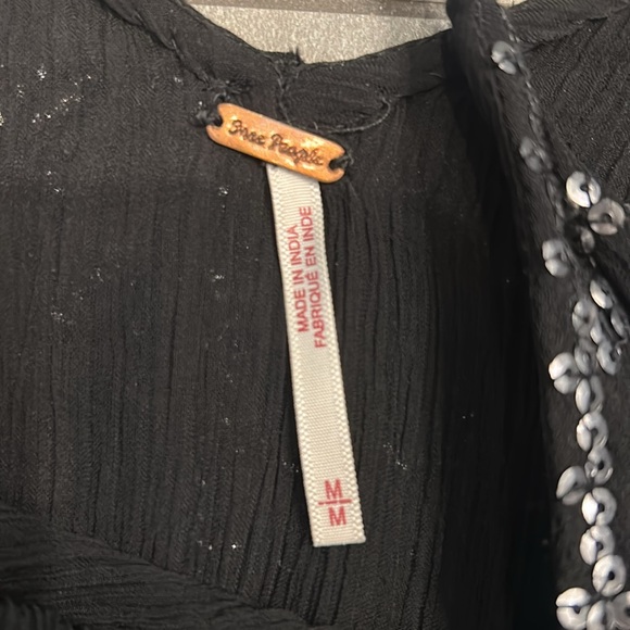 Free People  Black Tie Sequined Camisole - Picture 8 of 8